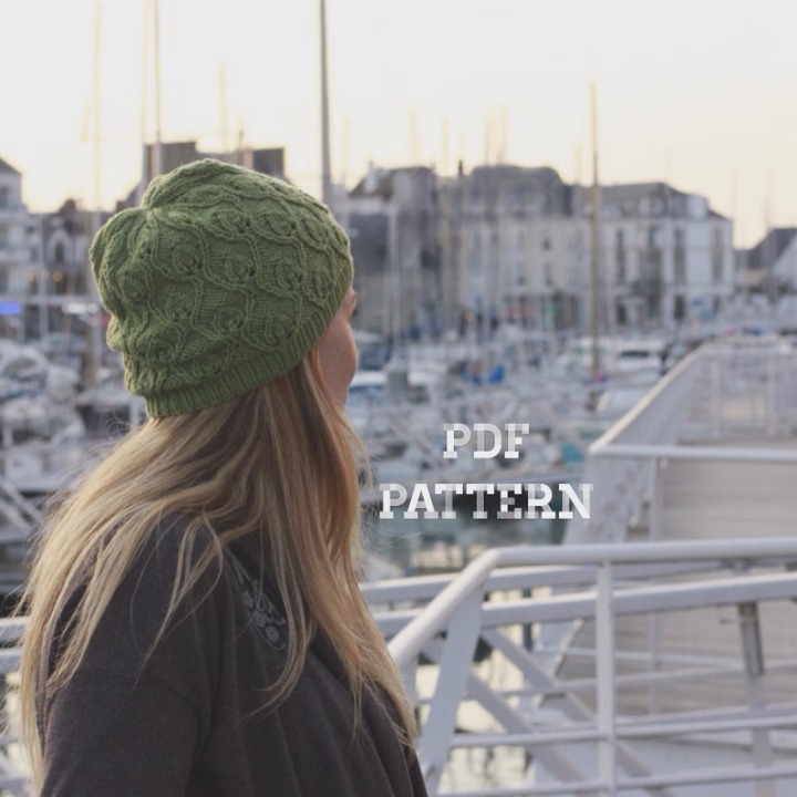 Foliage Hat Knitting Pattern PDF