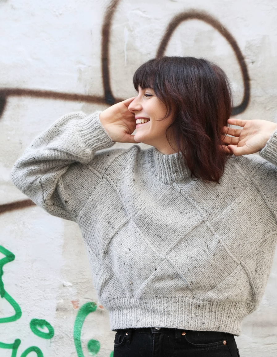 ⭐ “Basket Case Sweater – Entrelac Knit Pattern (PDF)”