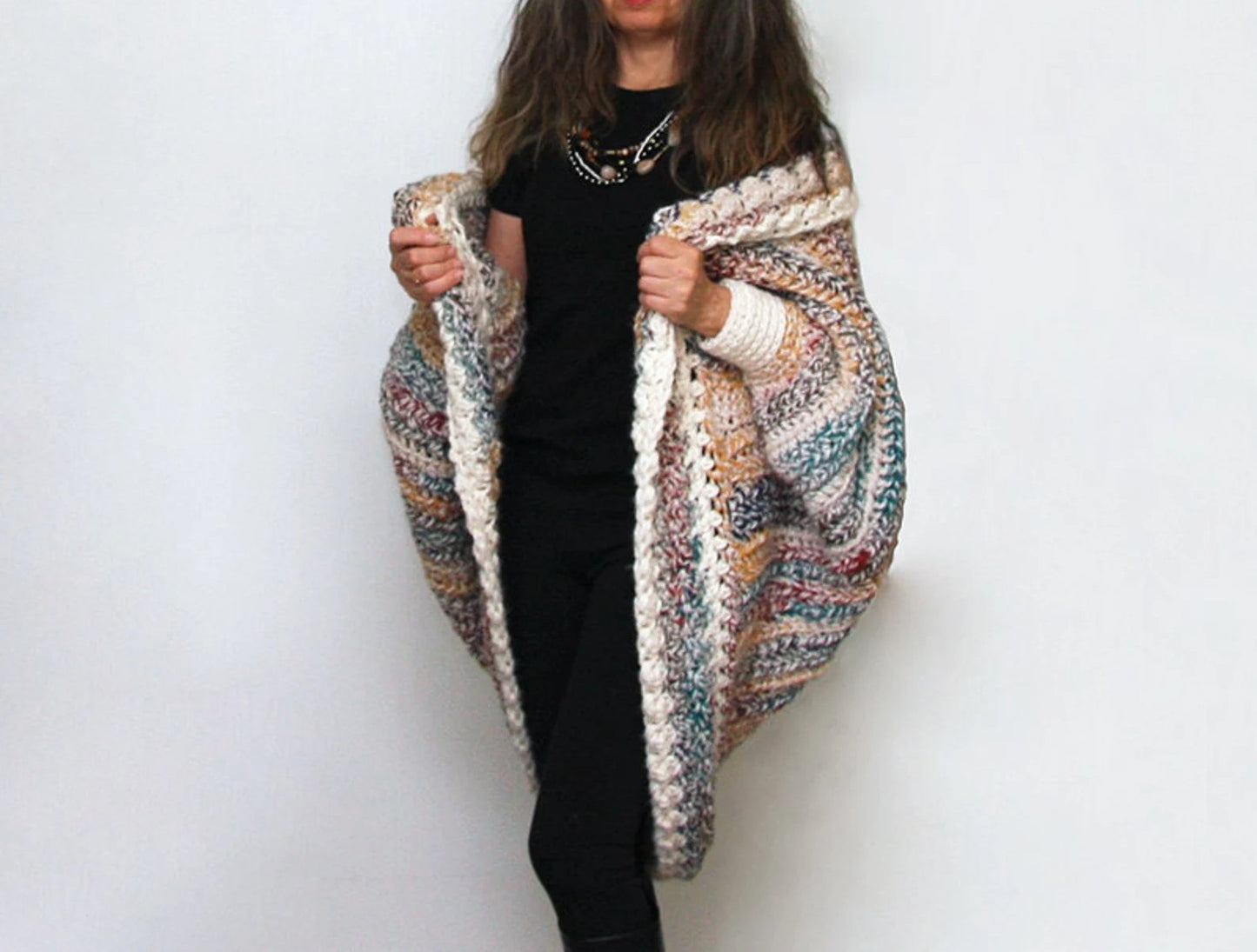🧥 Luxe Oversized Shrug Cardigan Crochet Pattern ✨