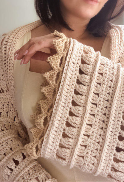 ✨ Charlotte Shrug Pattern 🌸 Boho Crochet PDF