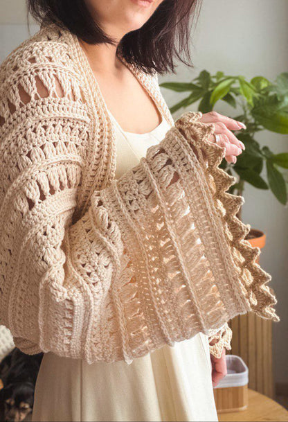 ✨ Charlotte Shrug Pattern 🌸 Boho Crochet PDF