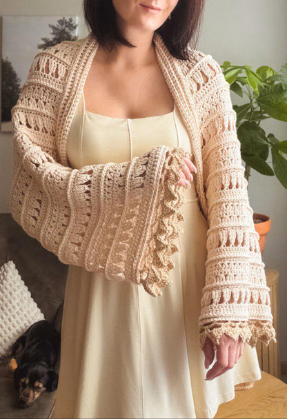 ✨ Charlotte Shrug Pattern 🌸 Boho Crochet PDF
