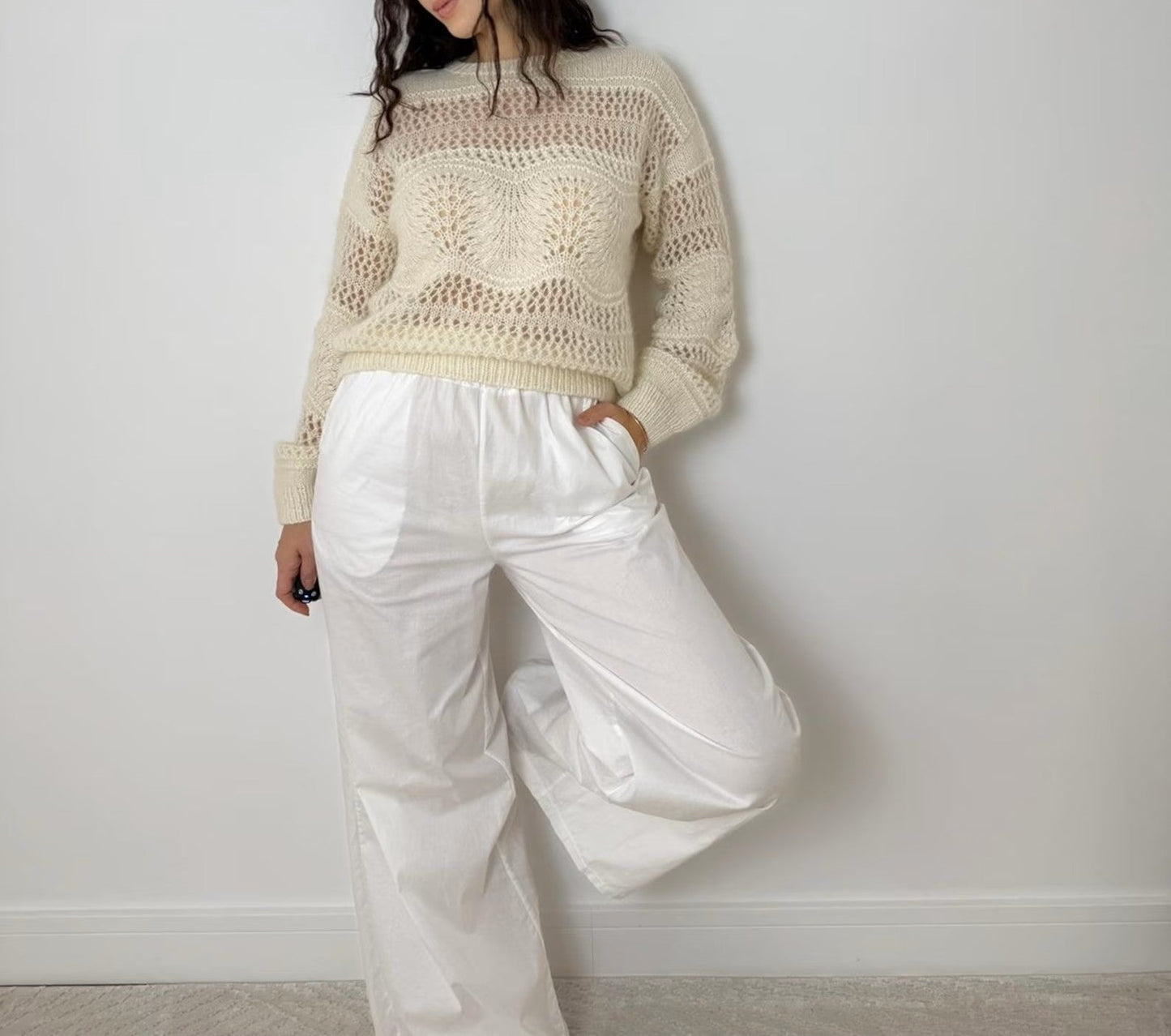 Lace Sweater Knitting Pattern PDF