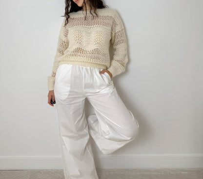 Lace Sweater Knitting Pattern PDF
