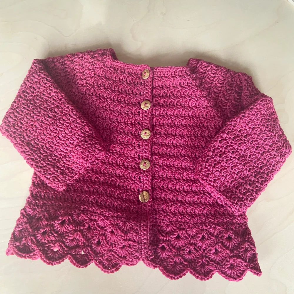 💖 Heather Baby Cardigan Crochet Pattern – Cute & Cozy PDF