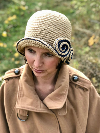 🎩 Vintage Cloche Hat Crochet Pattern ✨
