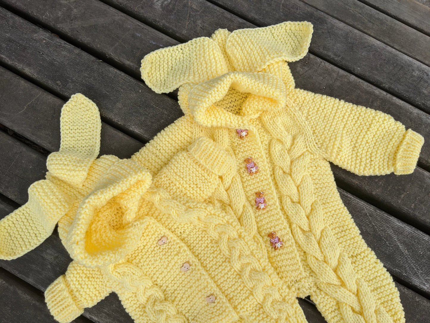 Cable Knit Baby Romper Pattern PDF