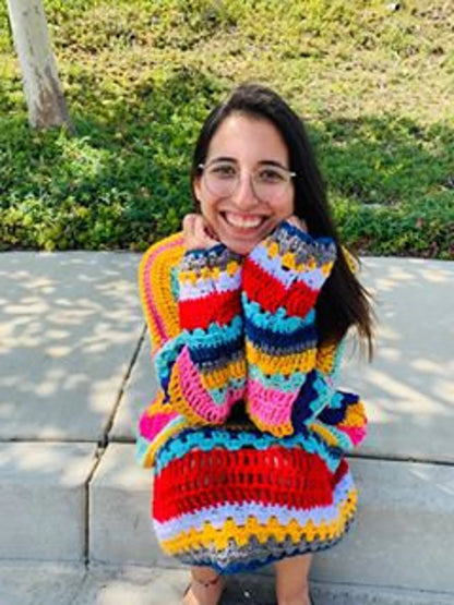 Happy Hippy Sweater Crochet Pattern PDF