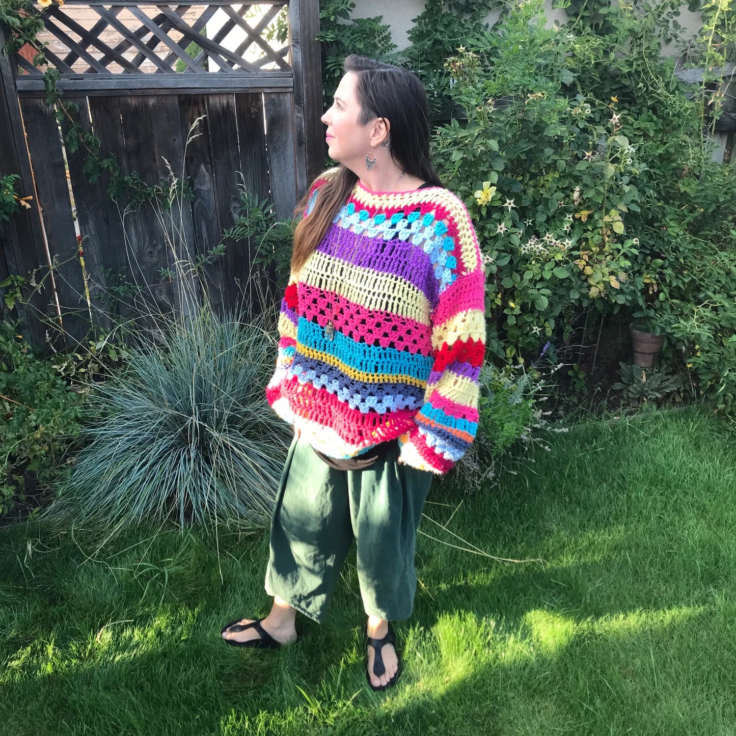 Happy Hippy Sweater Crochet Pattern PDF