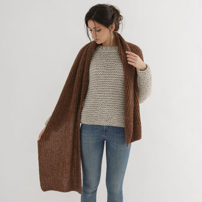 Chunky Brioche Scarf Knitting Pattern PDF