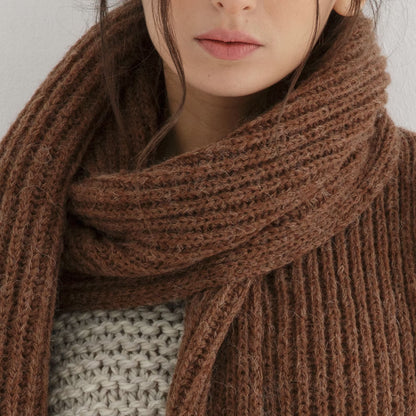 Chunky Brioche Scarf Knitting Pattern PDF