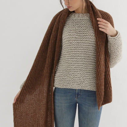 Chunky Brioche Scarf Knitting Pattern PDF