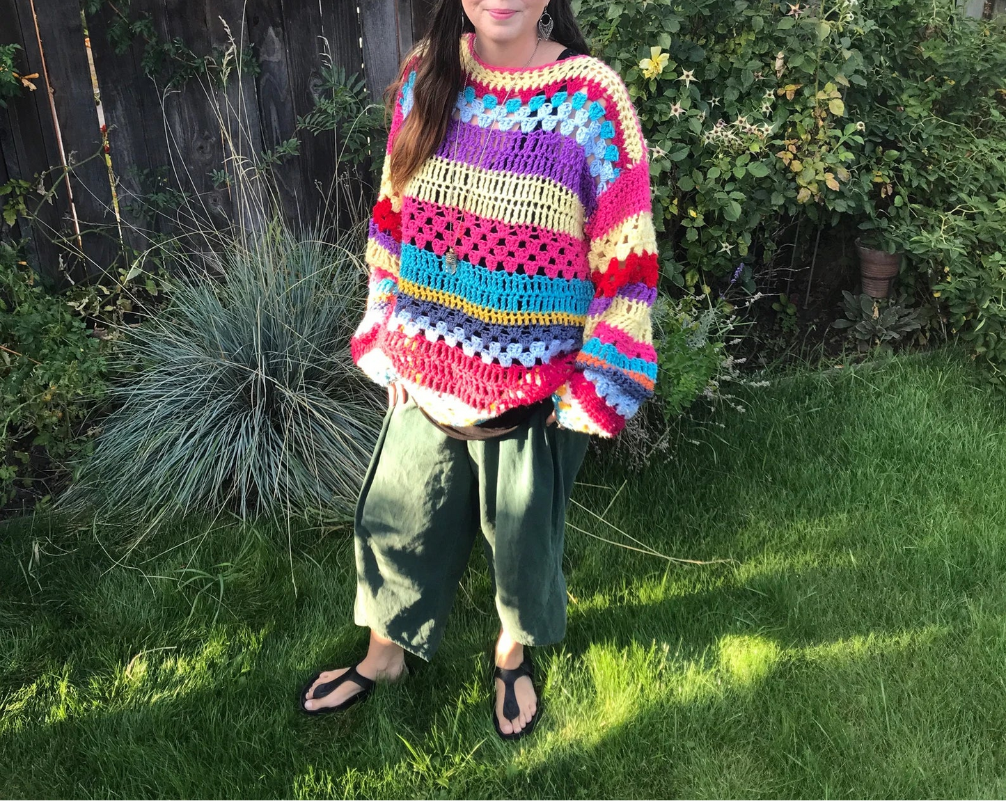 Happy Hippy Sweater Crochet Pattern PDF