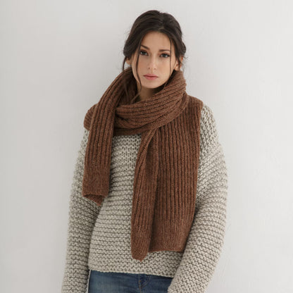 Chunky Brioche Scarf Knitting Pattern PDF
