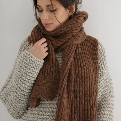 Chunky Brioche Scarf Knitting Pattern PDF