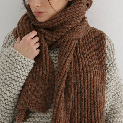 Chunky Brioche Scarf Knitting Pattern PDF