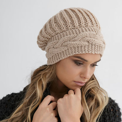 Chunky Cable Beret Knitting Pattern PDF