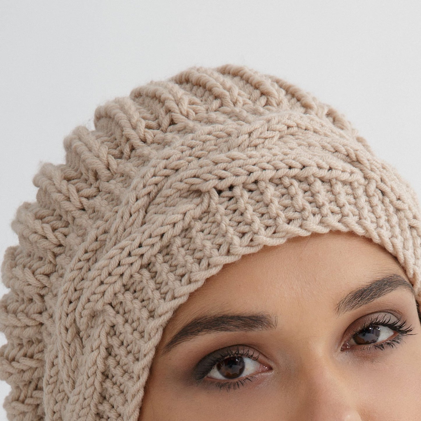Chunky Cable Beret Knitting Pattern PDF