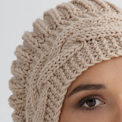 Chunky Cable Beret Knitting Pattern PDF