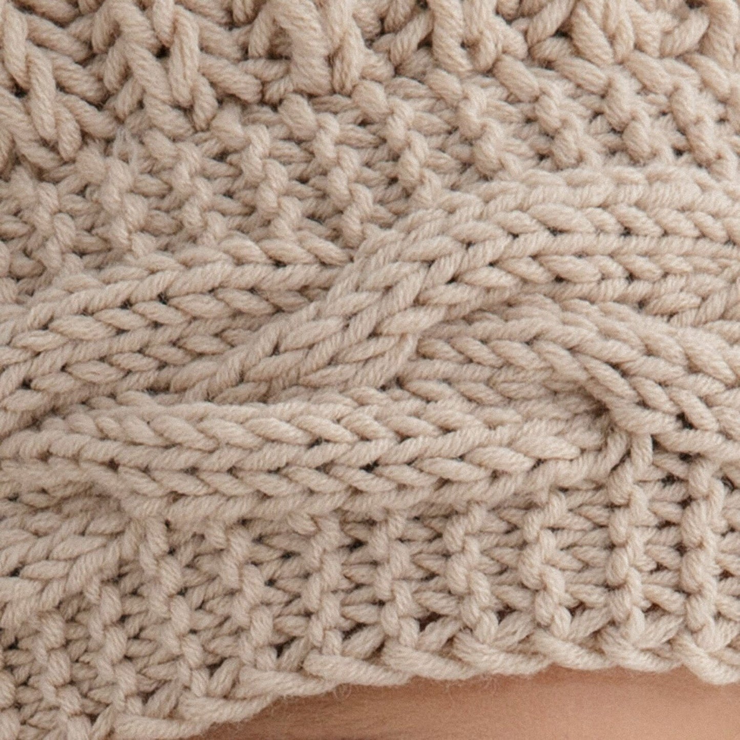 Chunky Cable Beret Knitting Pattern PDF