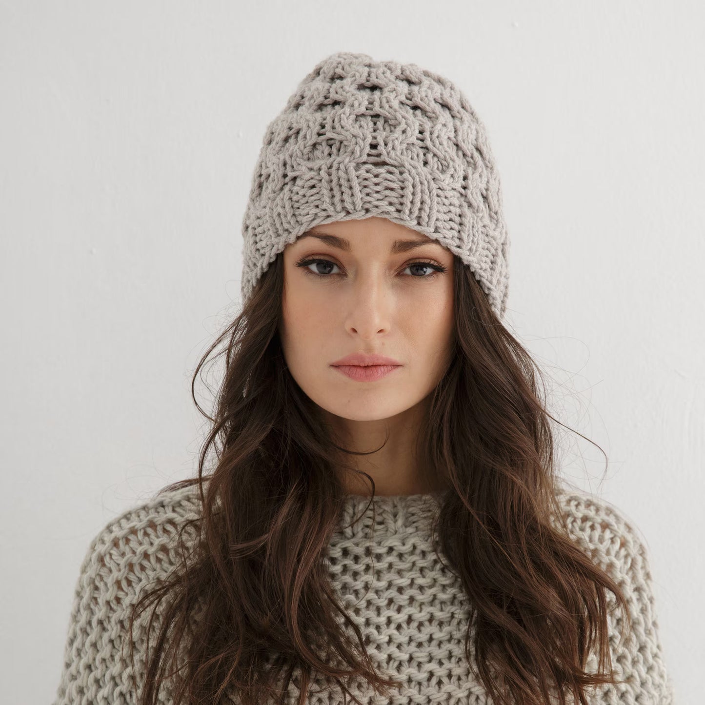 Chunky Honeycomb Beanie Knitting Pattern PDF