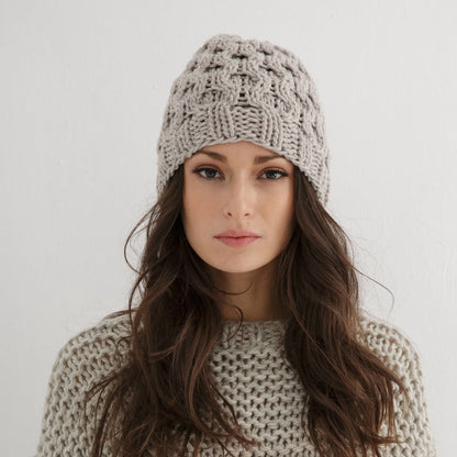 Chunky Honeycomb Beanie Knitting Pattern PDF
