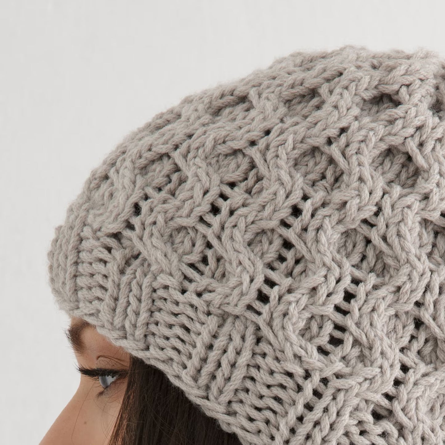Chunky Honeycomb Beanie Knitting Pattern PDF