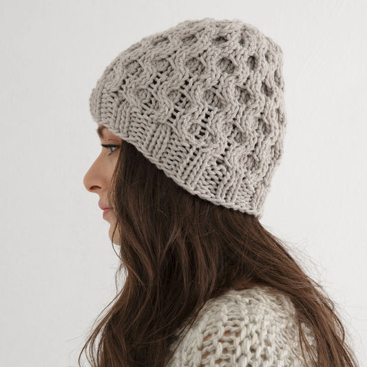 Chunky Honeycomb Beanie Knitting Pattern PDF