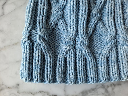 🧶 Moher Cable Knit Hat Pattern – Seamless, Unisex & Cozy (PDF Download) - Cielcraft