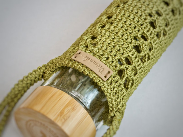 💧 Crochet Bottle Holder Pattern – Beginner-Friendly Water Carrier PDF 🌸