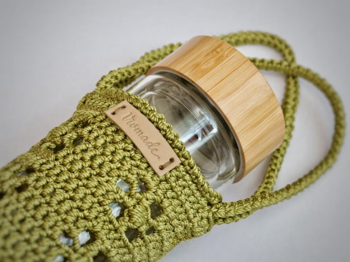 💧 Crochet Bottle Holder Pattern – Beginner-Friendly Water Carrier PDF 🌸
