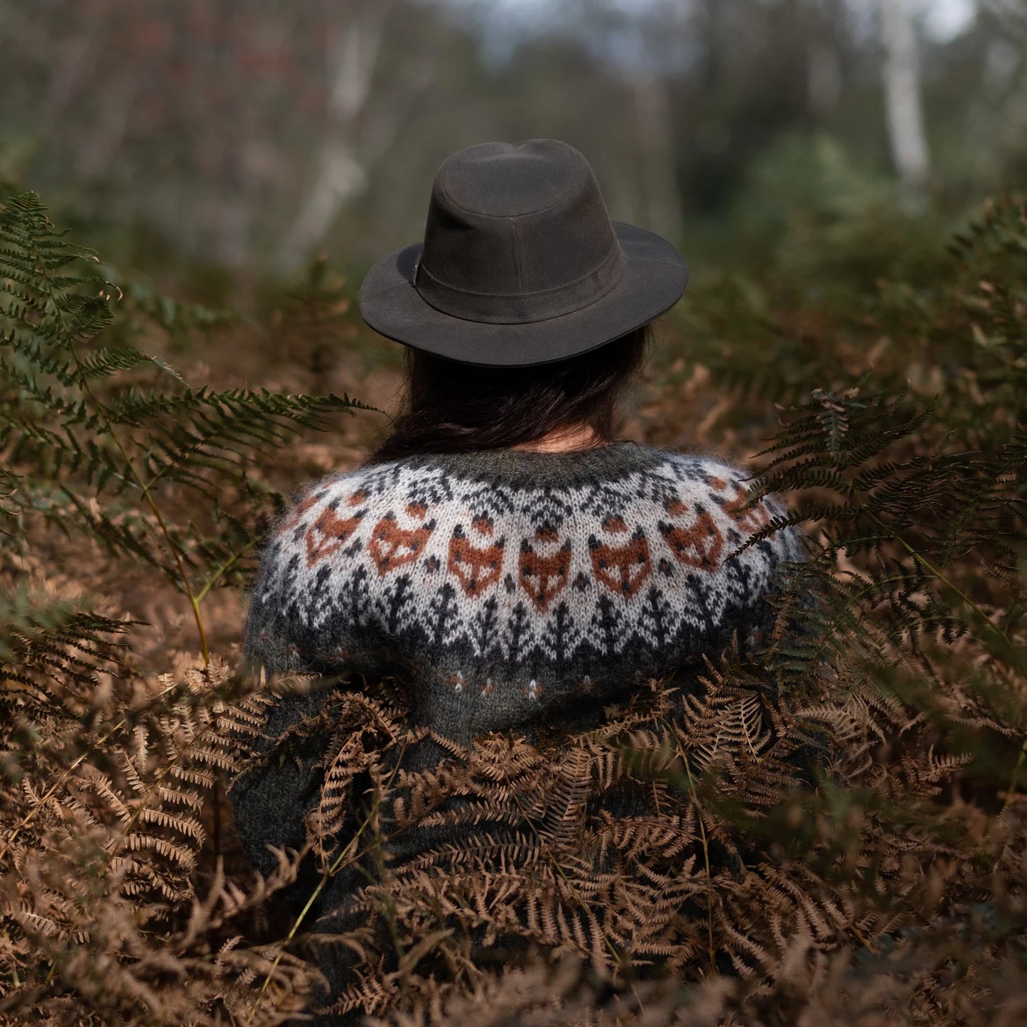 ✨ Into the Wild Sweater – Cozy Nordic Yoke Knit Pattern 🐺❄️