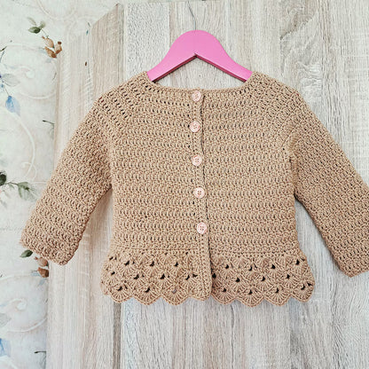 💖 Heather Baby Cardigan Crochet Pattern – Cute & Cozy PDF