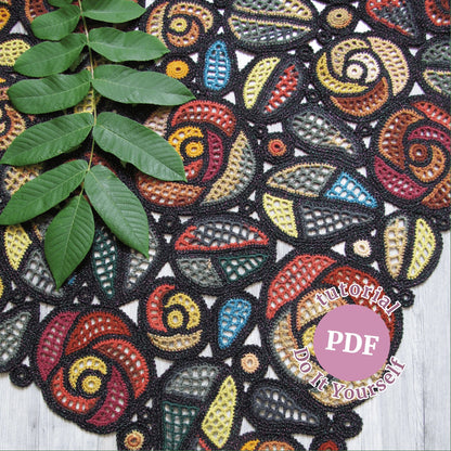 🌹 Mackintosh Roses Crochet Shawl Pattern (PDF) ✨