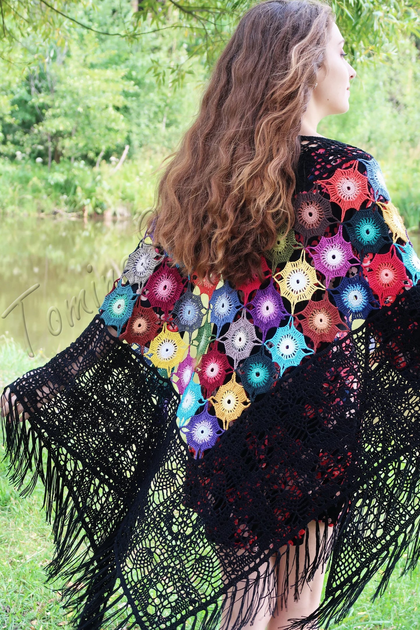 ✨ Lace Shawl Crochet Pattern – Elegant Wrap (PDF) 🧶
