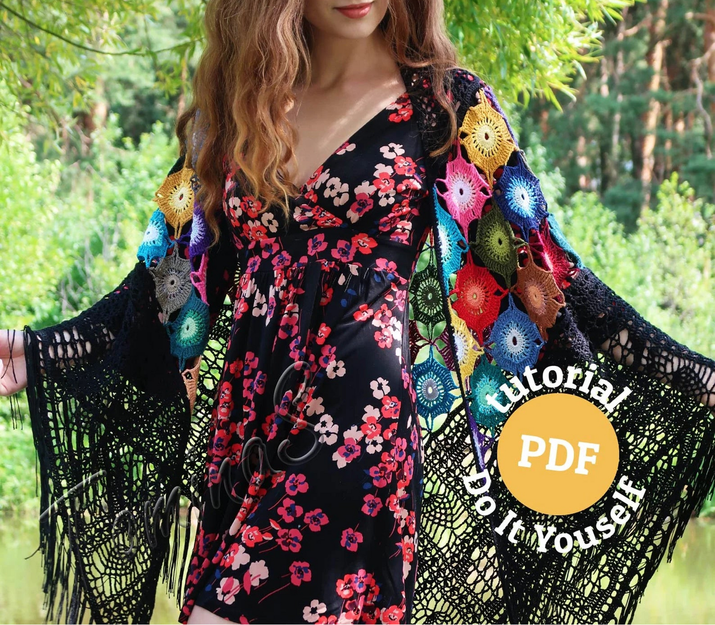 ✨ Lace Shawl Crochet Pattern – Elegant Wrap (PDF) 🧶