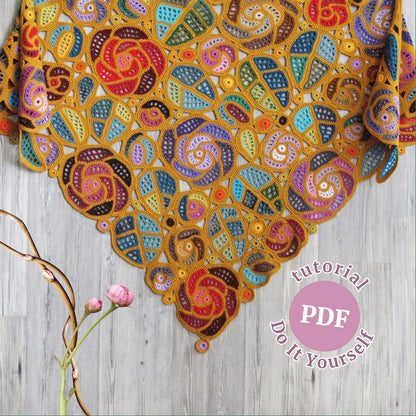🌹 Mackintosh Roses Crochet Shawl Pattern (PDF) ✨