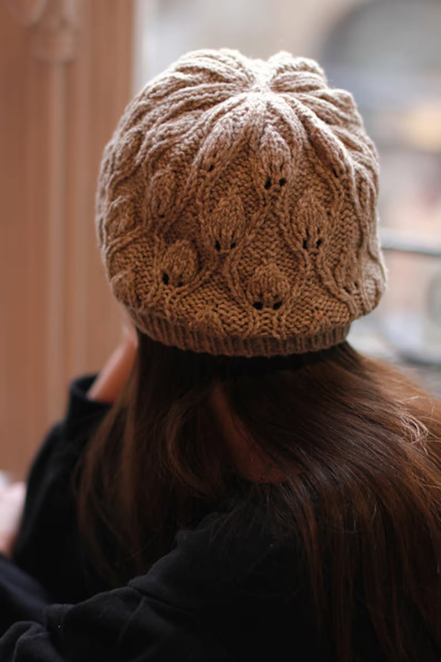 Foliage Hat Knitting Pattern PDF
