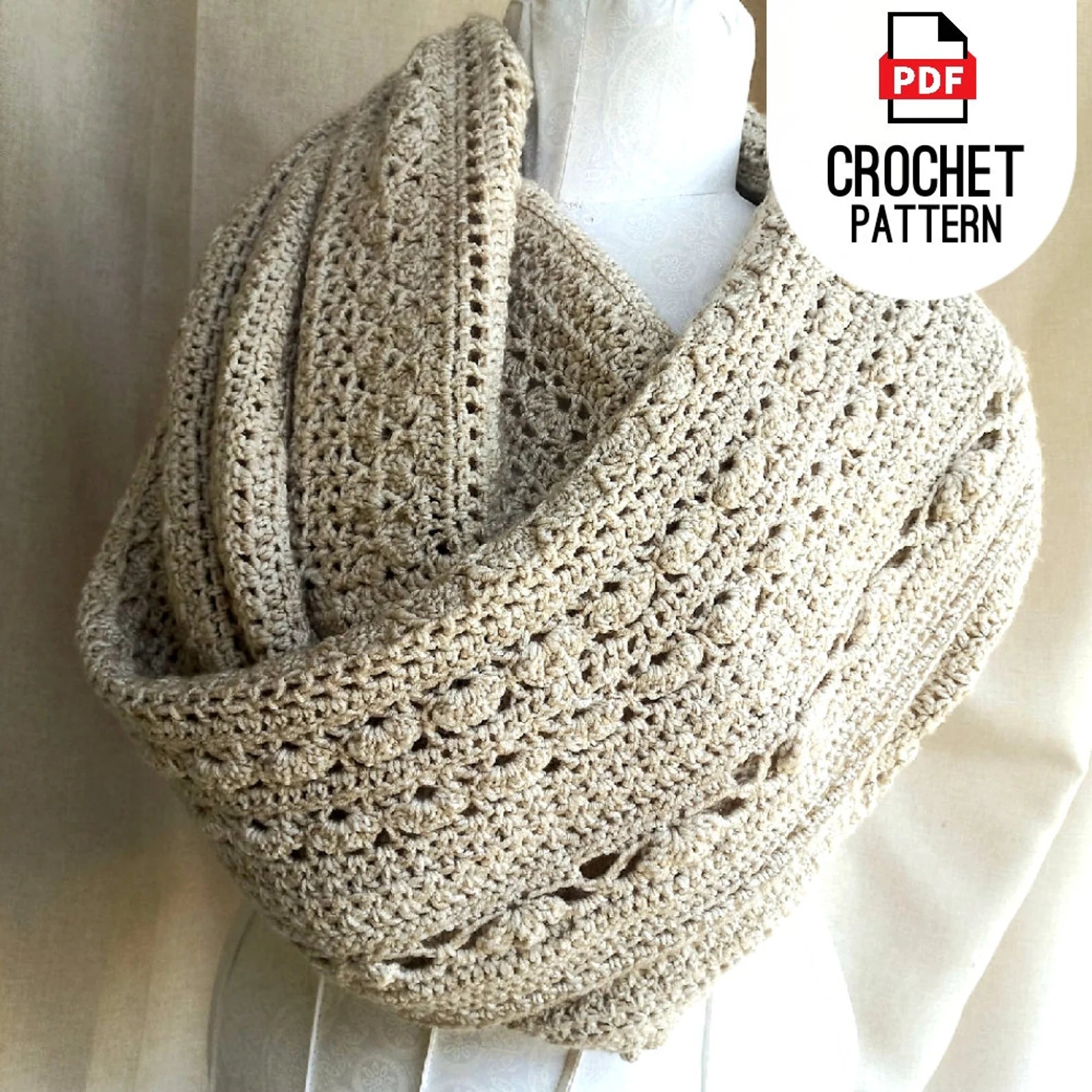 Cozy Crochet Scarf Pattern – 6 Styles in 1 | Hooded, Infinity & Shawl Options (PDF) - Cielcraft