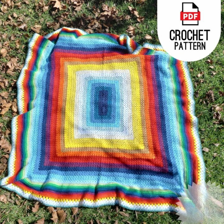 🌈 Infinity Square Crochet Blanket Pattern – Beginner-Friendly & Yarn-Stash Approved! 🧶 - Cielcraft