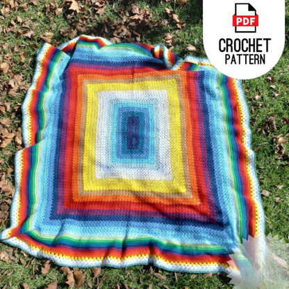🌈 Infinity Square Crochet Blanket Pattern – Beginner-Friendly & Yarn-Stash Approved! 🧶 - Cielcraft