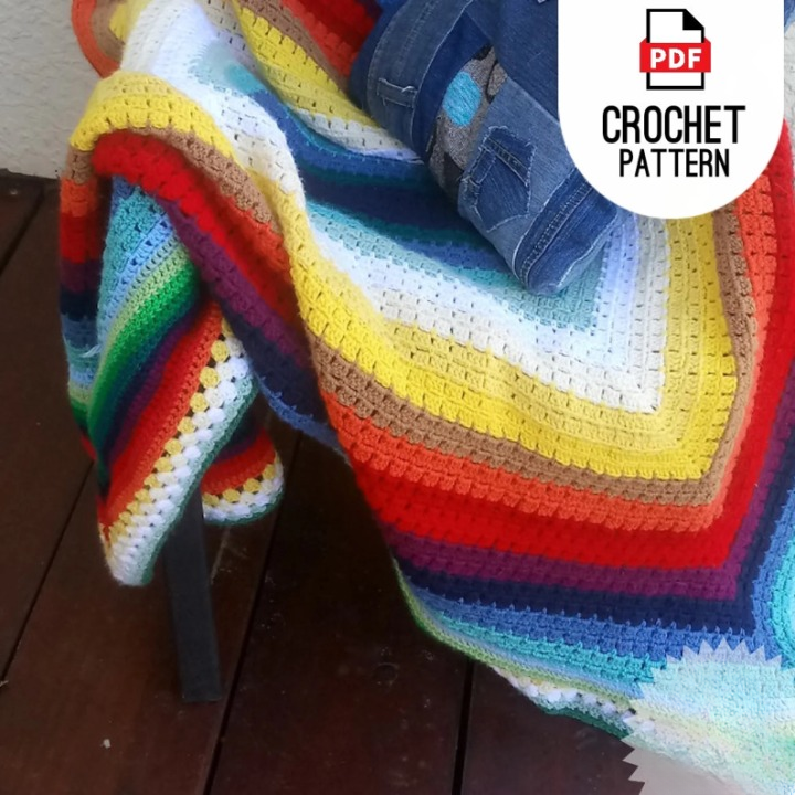 🌈 Infinity Square Crochet Blanket Pattern – Beginner-Friendly & Yarn-Stash Approved! 🧶 - Cielcraft