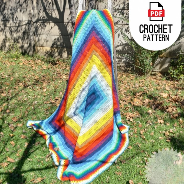 🌈 Infinity Square Crochet Blanket Pattern – Beginner-Friendly & Yarn-Stash Approved! 🧶 - Cielcraft