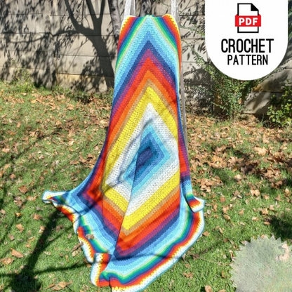 🌈 Infinity Square Crochet Blanket Pattern – Beginner-Friendly & Yarn-Stash Approved! 🧶 - Cielcraft