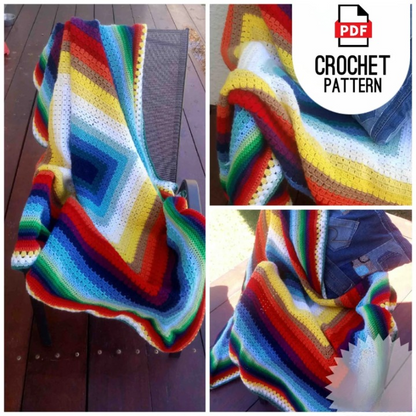 🌈 Infinity Square Crochet Blanket Pattern – Beginner-Friendly & Yarn-Stash Approved! 🧶 - Cielcraft