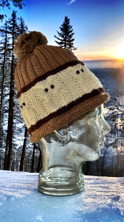 Owl Beanie Knitting Pattern 🦉 Cozy & Stylish (PDF)