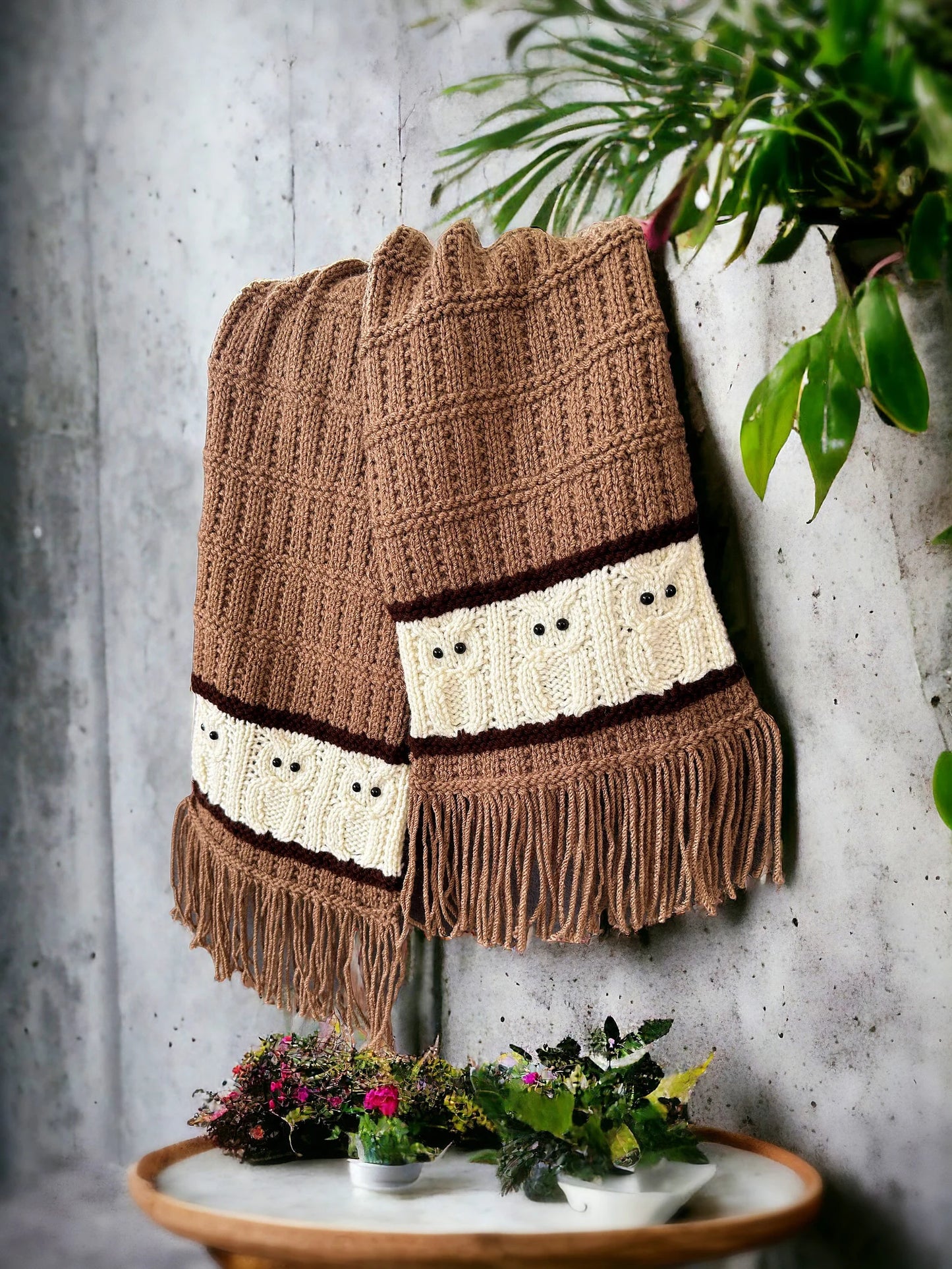 Owl Scarf Knitting Pattern 🦉 Cozy & Stylish (PDF)