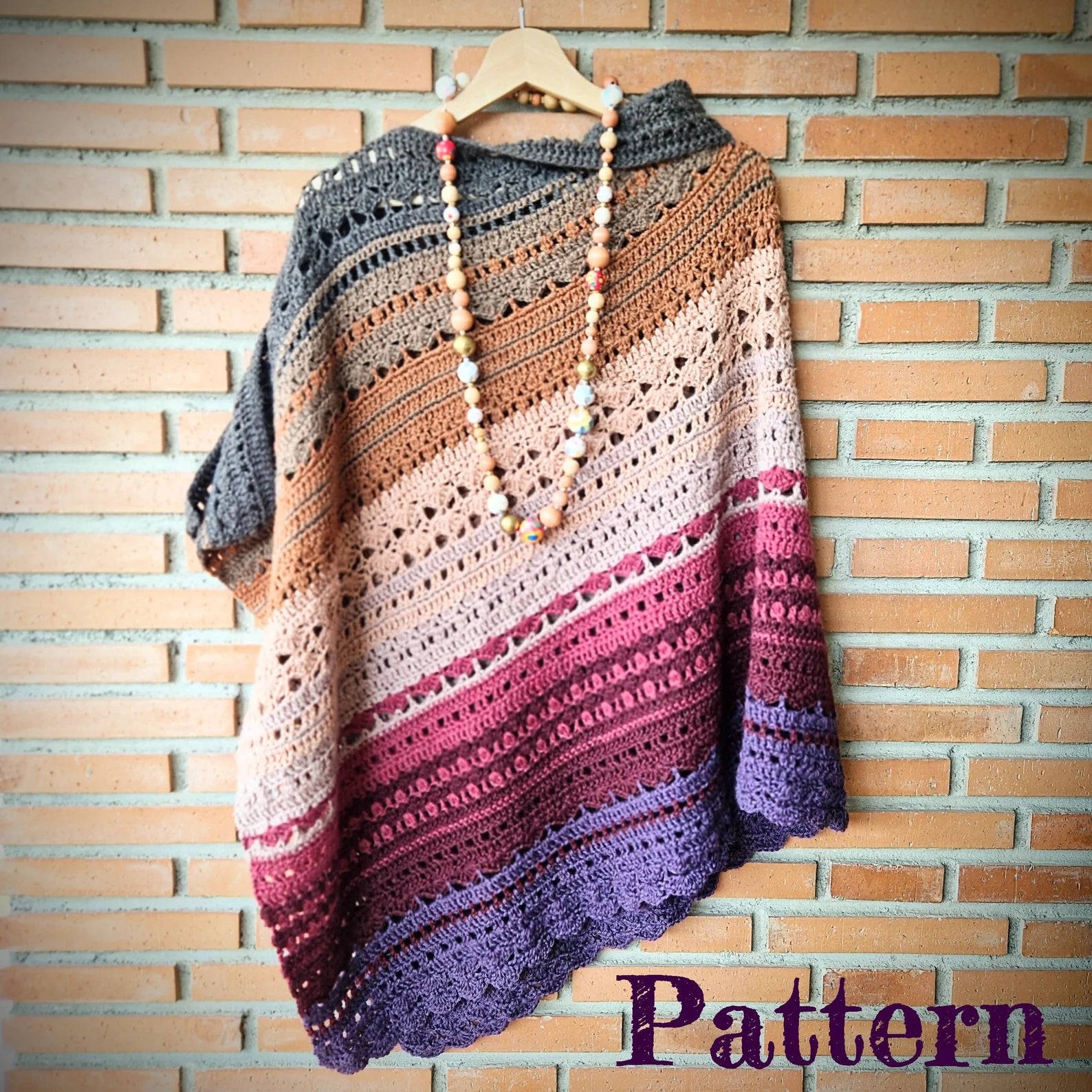 YakButterTea Poncho 🧶 Cozy Crochet Pattern (PDF) - Cielcraft
