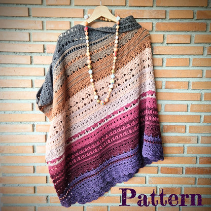 YakButterTea Poncho 🧶 Cozy Crochet Pattern (PDF) - Cielcraft