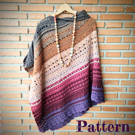 YakButterTea Poncho 🧶 Cozy Crochet Pattern (PDF) - Cielcraft